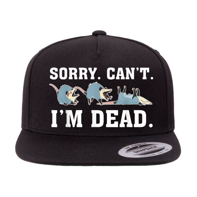 Sorry Can't Possum Dead Funny Opossum Animal 5 panel snapback cap by Kasey | Artistshot