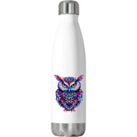 Cute Owl Stainless Steel Water Bottle | Artistshot