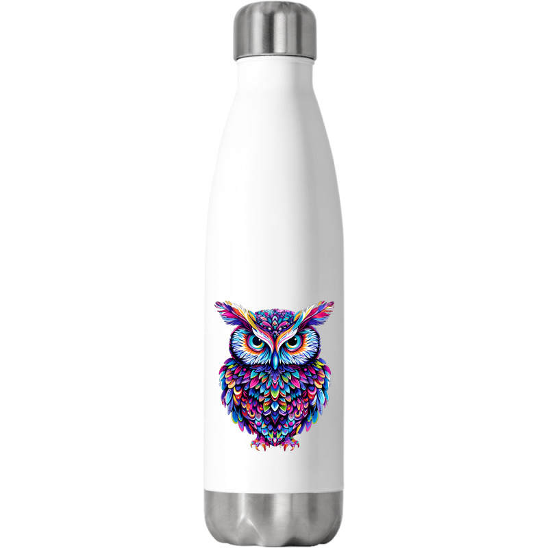 Cute Owl Stainless Steel Water Bottle | Artistshot