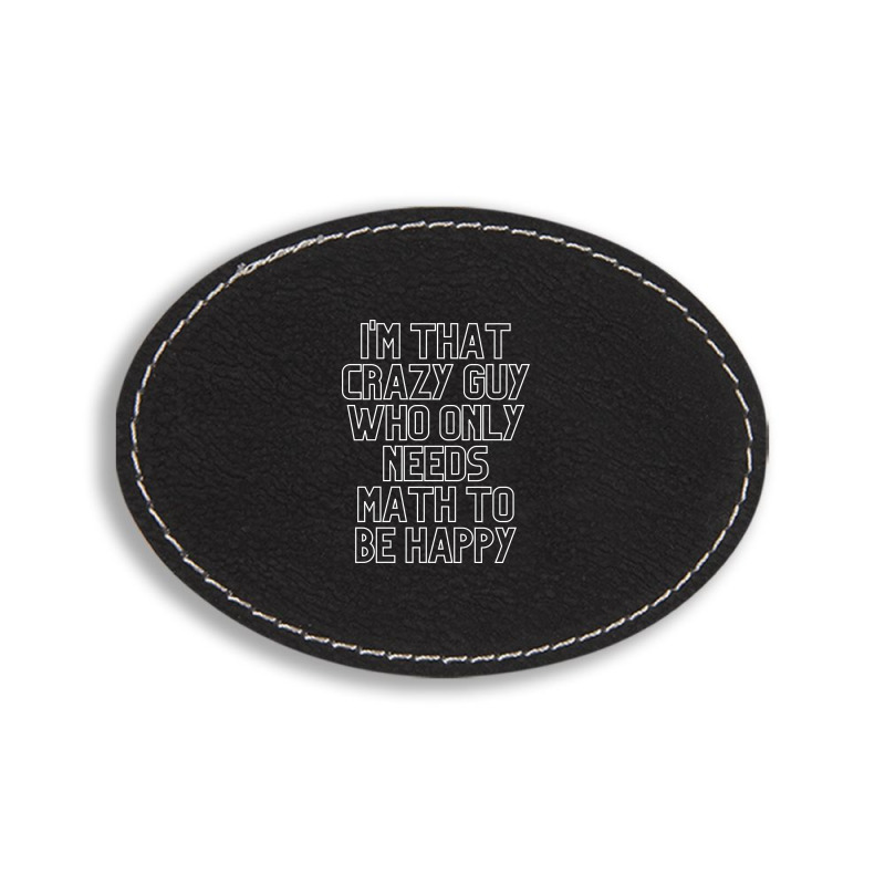 Math Lover Oval Leatherette Patch | Artistshot