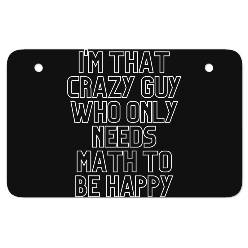 Math Lover Atv License Plate | Artistshot