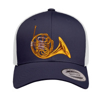 French Horn Instrument Music Retro Trucker Cap | Artistshot