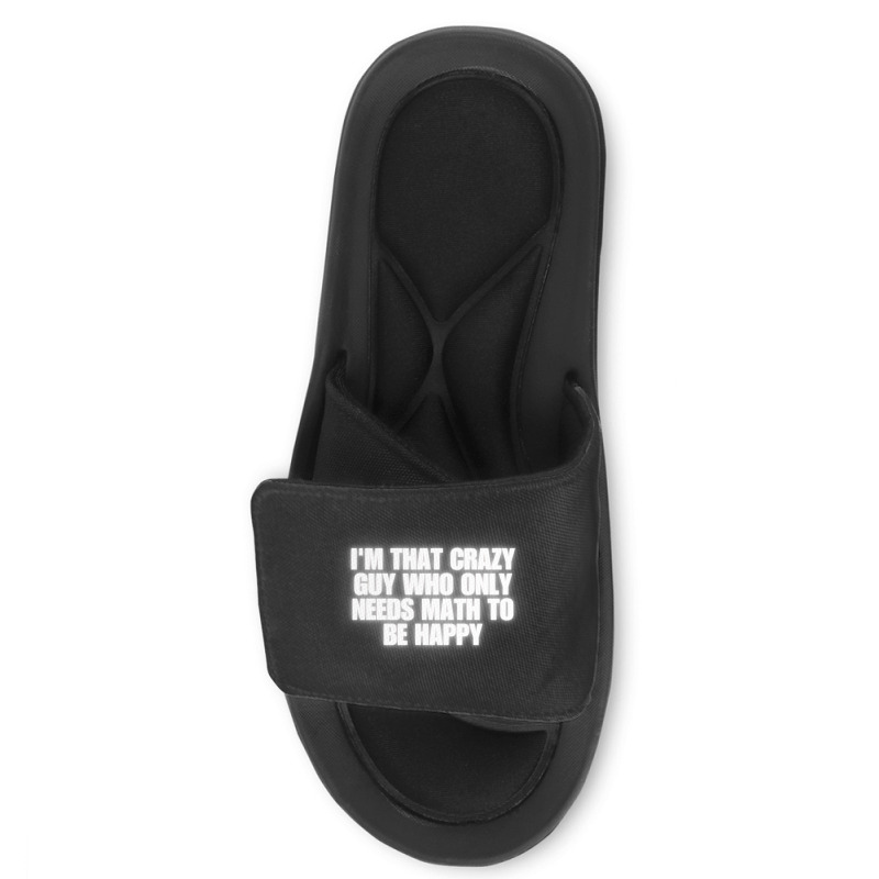 I'm That Crazy Guy Who Only Needs Math To Be Happy Slide Sandal | Artistshot