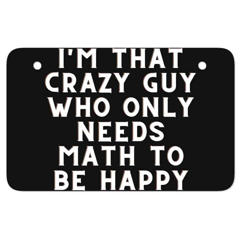 Math Lover Atv License Plate | Artistshot