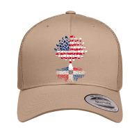 American Flag With Dominican Republic Retro Trucker Cap | Artistshot