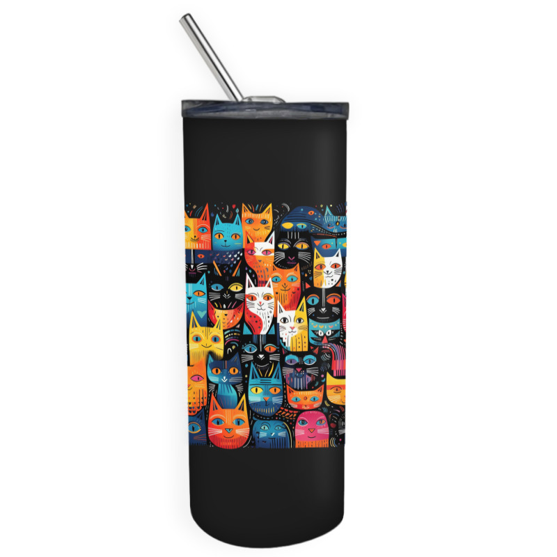 Cats Of The Clans Skinny Tumbler | Artistshot