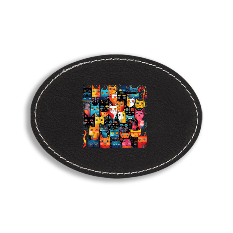 Cats Of The Clans Oval Leatherette Patch | Artistshot