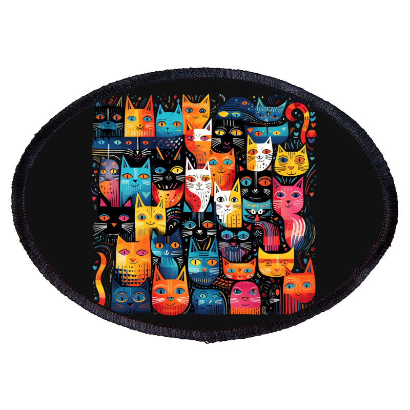 Cats Of The Clans Oval Patch | Artistshot