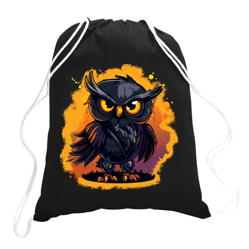 Owl Art Drawstring Bags | Artistshot