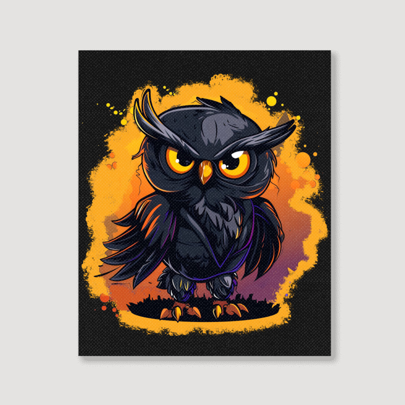 Owl Art Portrait Canvas Print | Artistshot