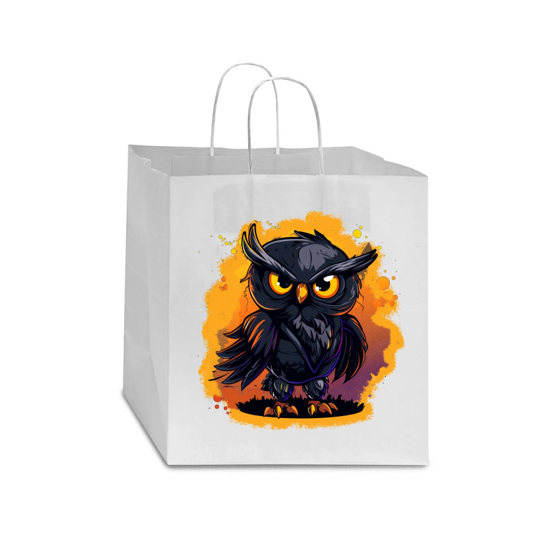 Owl Art Star Paper Bag - 13 X 7 X 13 | Artistshot