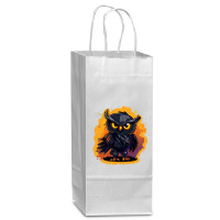 Owl Art Wine Paper Bag - 5 1/2 X 3 1/4 X 13 | Artistshot