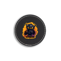 Owl Art Round Leatherette Patch | Artistshot