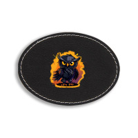 Owl Art Oval Leatherette Patch | Artistshot