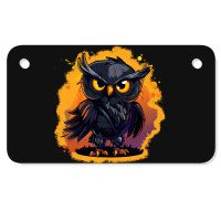 Owl Art Motorcycle License Plate | Artistshot