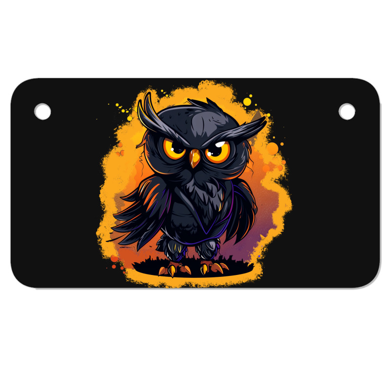 Owl Art Motorcycle License Plate | Artistshot