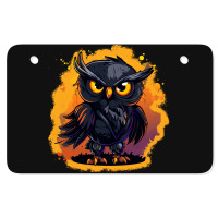 Owl Art Atv License Plate | Artistshot