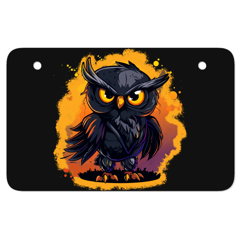 Owl Art Atv License Plate | Artistshot