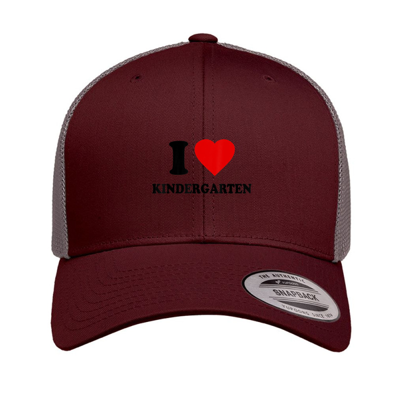 I Love Kindergarten Retro Trucker Cap by laughingtuy | Artistshot