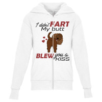 I Didn't Fart My Butt Blew You A Kiss  Cocker Spaniel Youth Zipper Hoodie | Artistshot