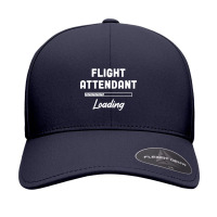 Flight Attendant - Loading Bar Design Seamless Cap | Artistshot