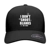 Mens I Don't Shoot Blanks Dad To Be Dad Promoted To Daddy 2023 T Shirt Seamless Cap | Artistshot