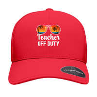 Teacher Off Duty Tropical Summer Vacation Last Day Of School Tank Top Seamless Cap | Artistshot