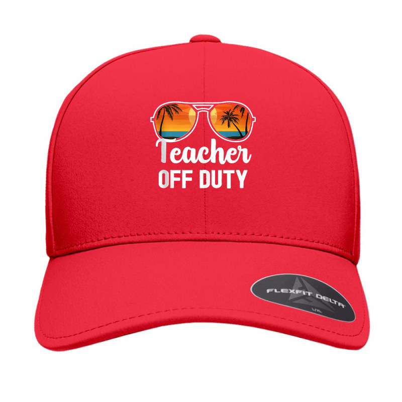 Teacher Off Duty Tropical Summer Vacation Last Day Of School Tank Top Seamless Cap | Artistshot