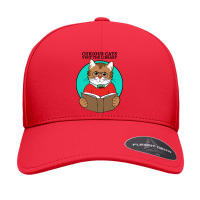 Curious Cats Visit The Library Seamless Cap | Artistshot