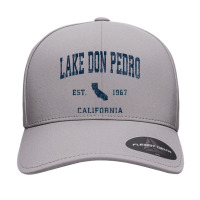 Lake Don Pedro California Ca Vintage Athletic Navy Sports De Seamless Cap | Artistshot