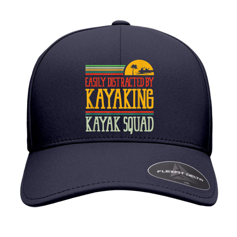 Distracted By Kayaking Canoe Paddling Kayak Seamless Cap | Artistshot