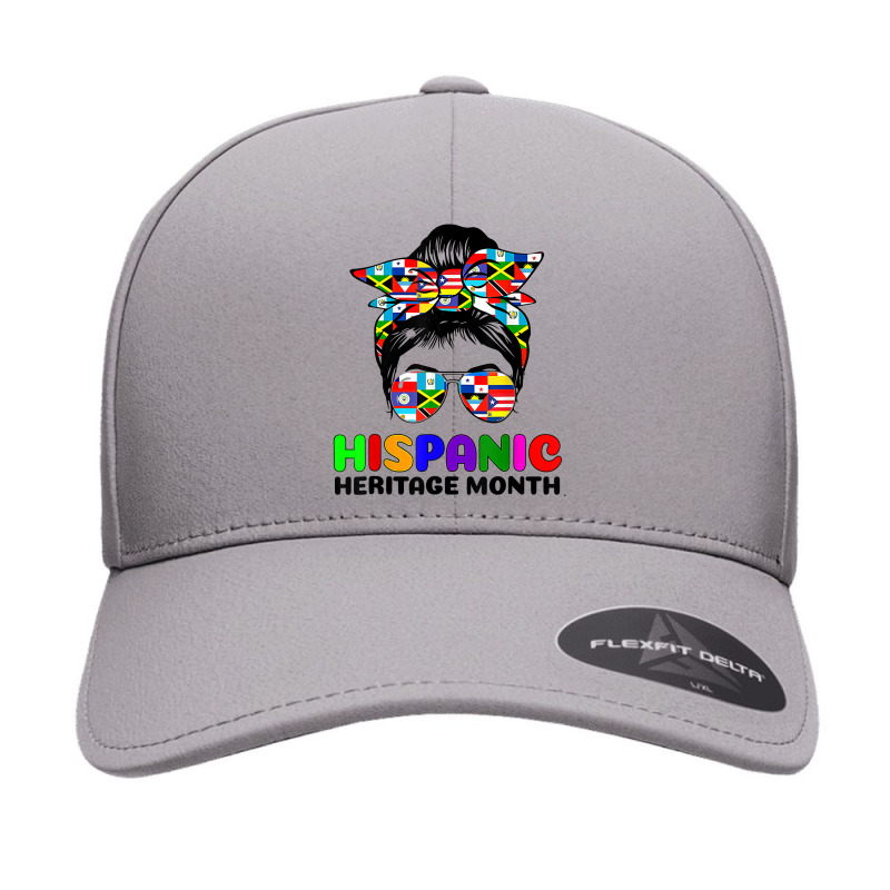 National Hispanic Heritage Month Latin Flags Messy Bun T Shirt Seamless Cap by cm-arts | Artistshot