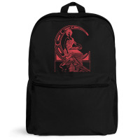 Lady Sitting On Crescent Moon Backpack | Artistshot