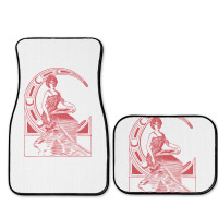 Lady Sitting On Crescent Moon Full Set Car Mats | Artistshot