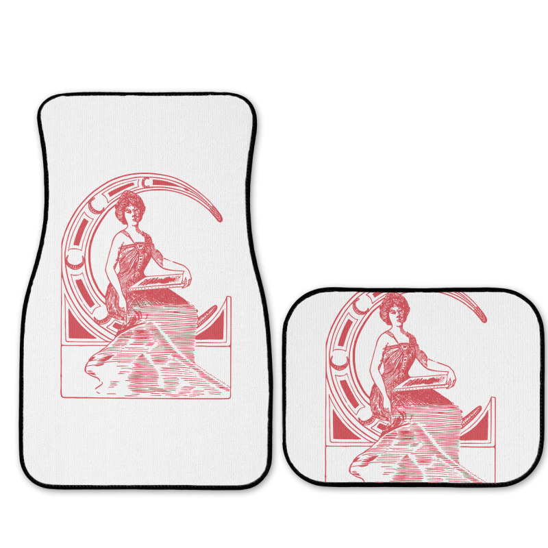 Lady Sitting On Crescent Moon Full Set Car Mats | Artistshot