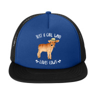 Fun Cute Just A Girl Who Loves Cows Foam Snapback Hat | Artistshot