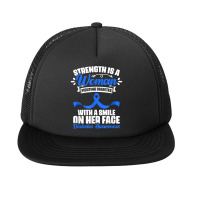 Woman Fighting Diabetes Warrior Diabetic Diabetes Awareness T Shirt Foam Snapback Hat | Artistshot