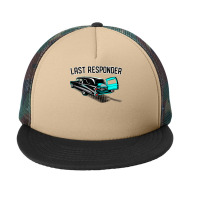 Last Responder Coroner Vintage Hearse Casket T Shirt Foam Snapback Hat | Artistshot