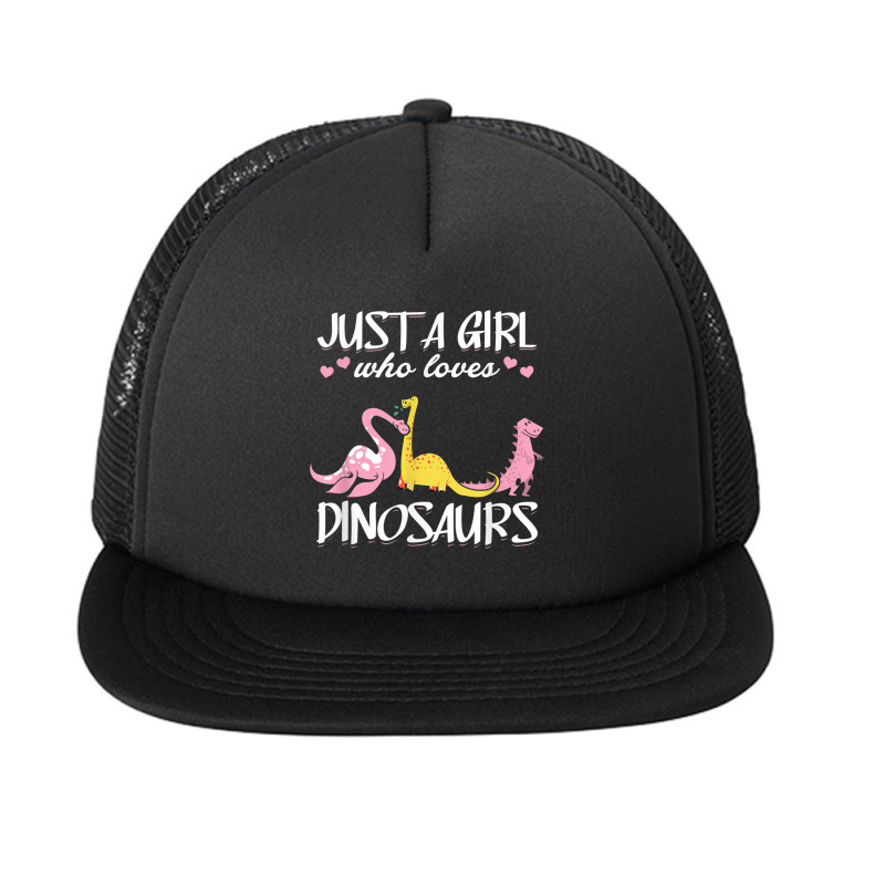 Just A Girl Who Loves Dinosaurs Dinosaur Foam Snapback hat by Juan-Design | Artistshot