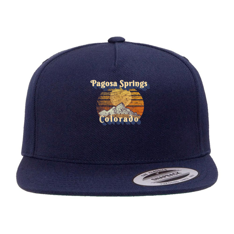 Pagosa Springs Colorado Retro Mountain Sunset Styled T Shirt 5 Panel Snapback Cap | Artistshot