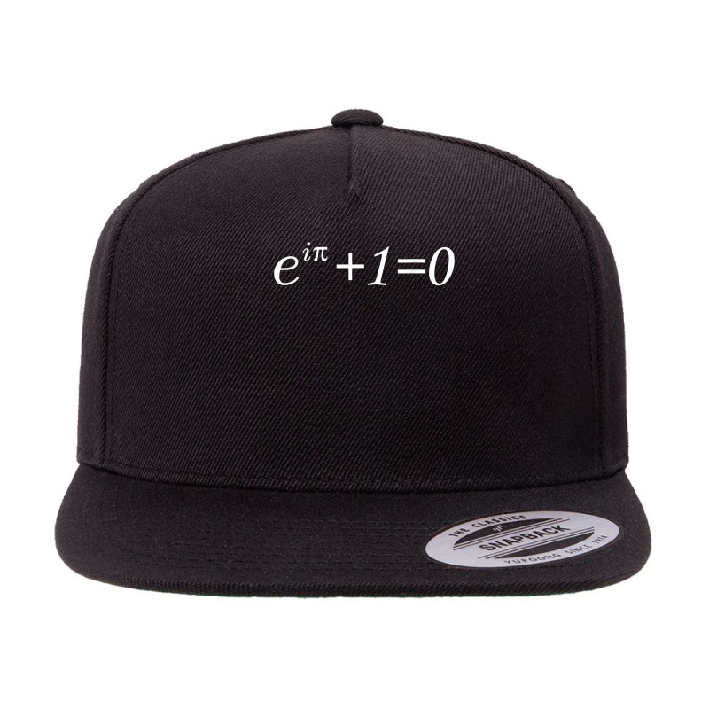 E^(ipi)+1=0 The Mathematical Record Of The Euler Identity T Shirt 5 Panel Snapback Cap | Artistshot