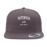 Paterson New Jersey Nj Vintage American Flag Sports Design Premium T S 5 Panel Snapback Cap | Artistshot