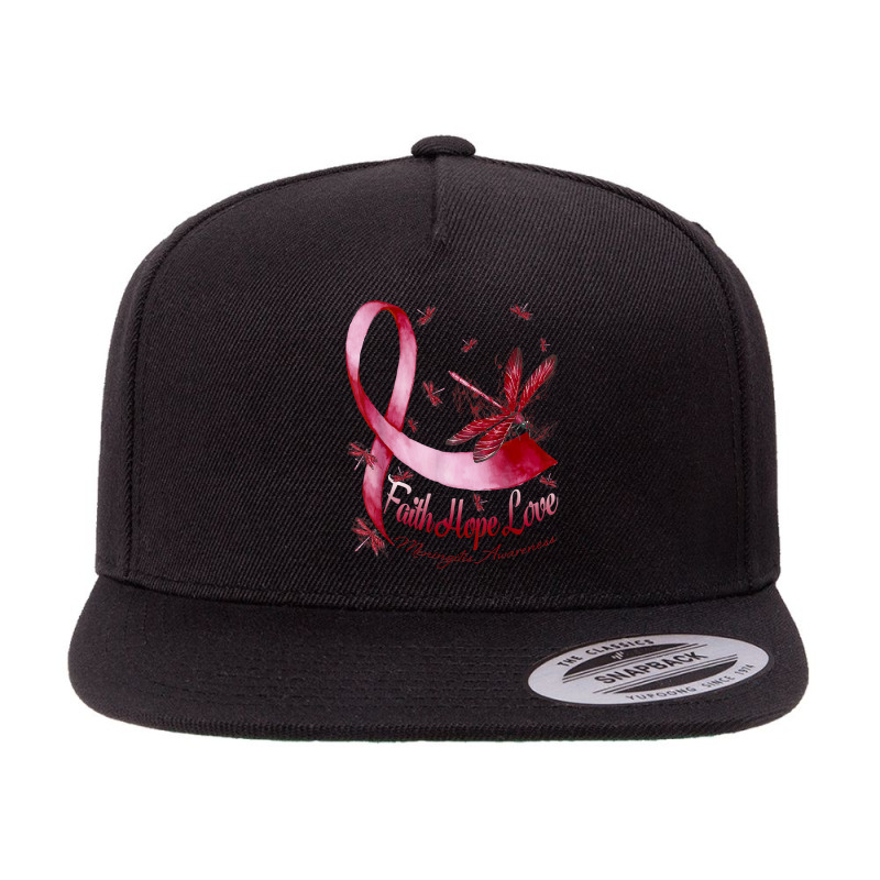 Faith Hope Love Meningitis Awareness Dragonfly T Shirt 5 panel snapback cap by dubrayhecallezhd | Artistshot