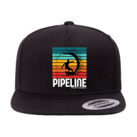 Surf Pipeline Oahu Beach Vintage Retro Surfing T Shirt 5 Panel Snapback Cap | Artistshot