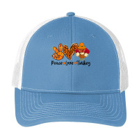 Peace Love Turkey Fall Vibes Spooky Season Thanksgiving Day Gifts Pa Trucker Cap | Artistshot