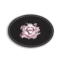 Bleeding Heart Oval Leatherette Patch | Artistshot