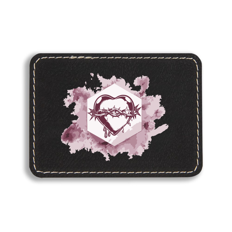 Bleeding Heart Rectangle  Leatherette Patch | Artistshot