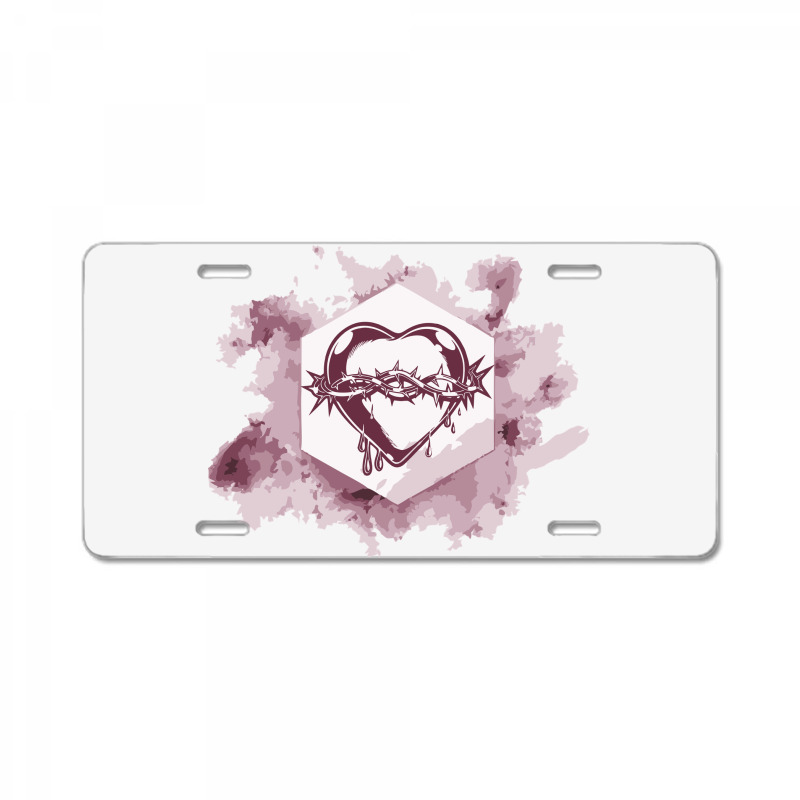 Bleeding Heart License Plate | Artistshot