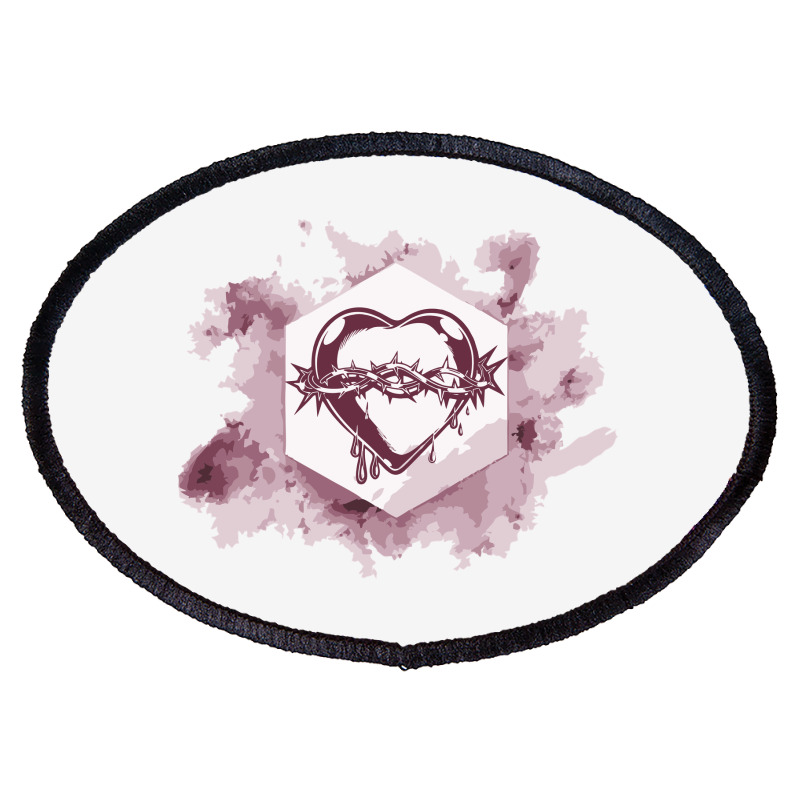 Bleeding Heart Oval Patch | Artistshot