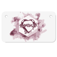 Bleeding Heart Motorcycle License Plate | Artistshot